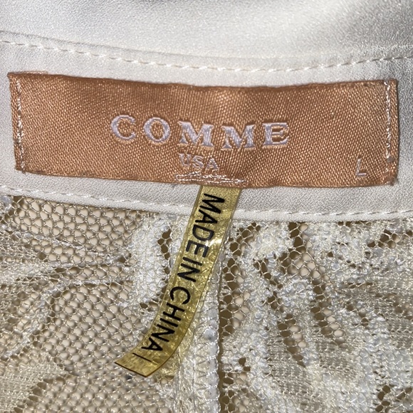 Comme USA lace button down blouse - Picture 7 of 11
